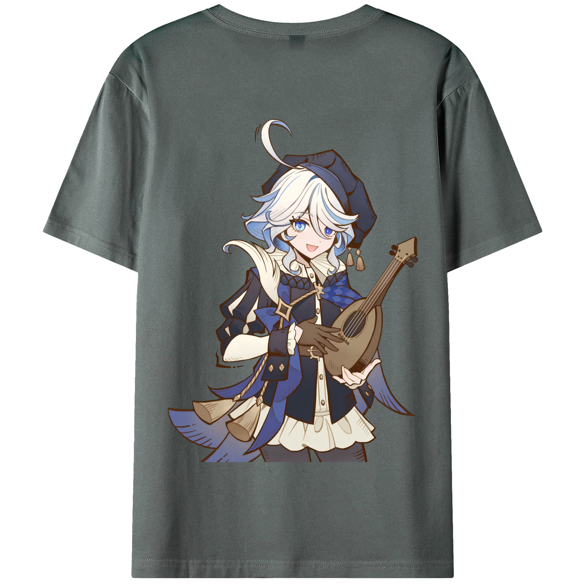 げんし神 フリーナ genshin Furina 綿100％半袖Tシャツ（背面プリント）